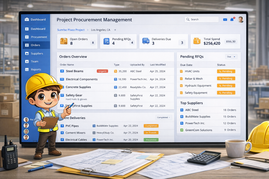 Project procurement management software